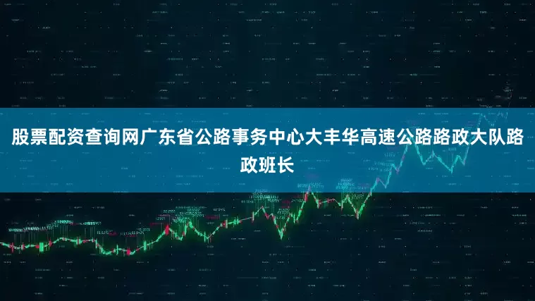 股票配资查询网广东省公路事务中心大丰华高速公路路政大队路政班长